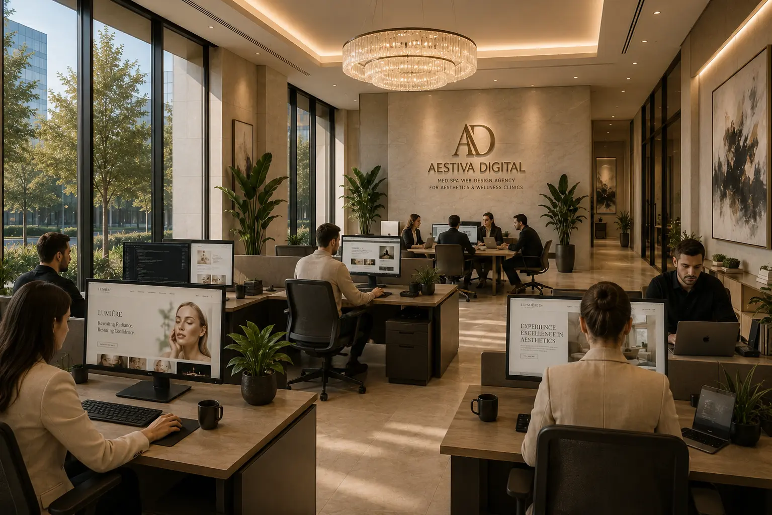 Aestive Digital studio — designers and developers building med spa websites in Dubai