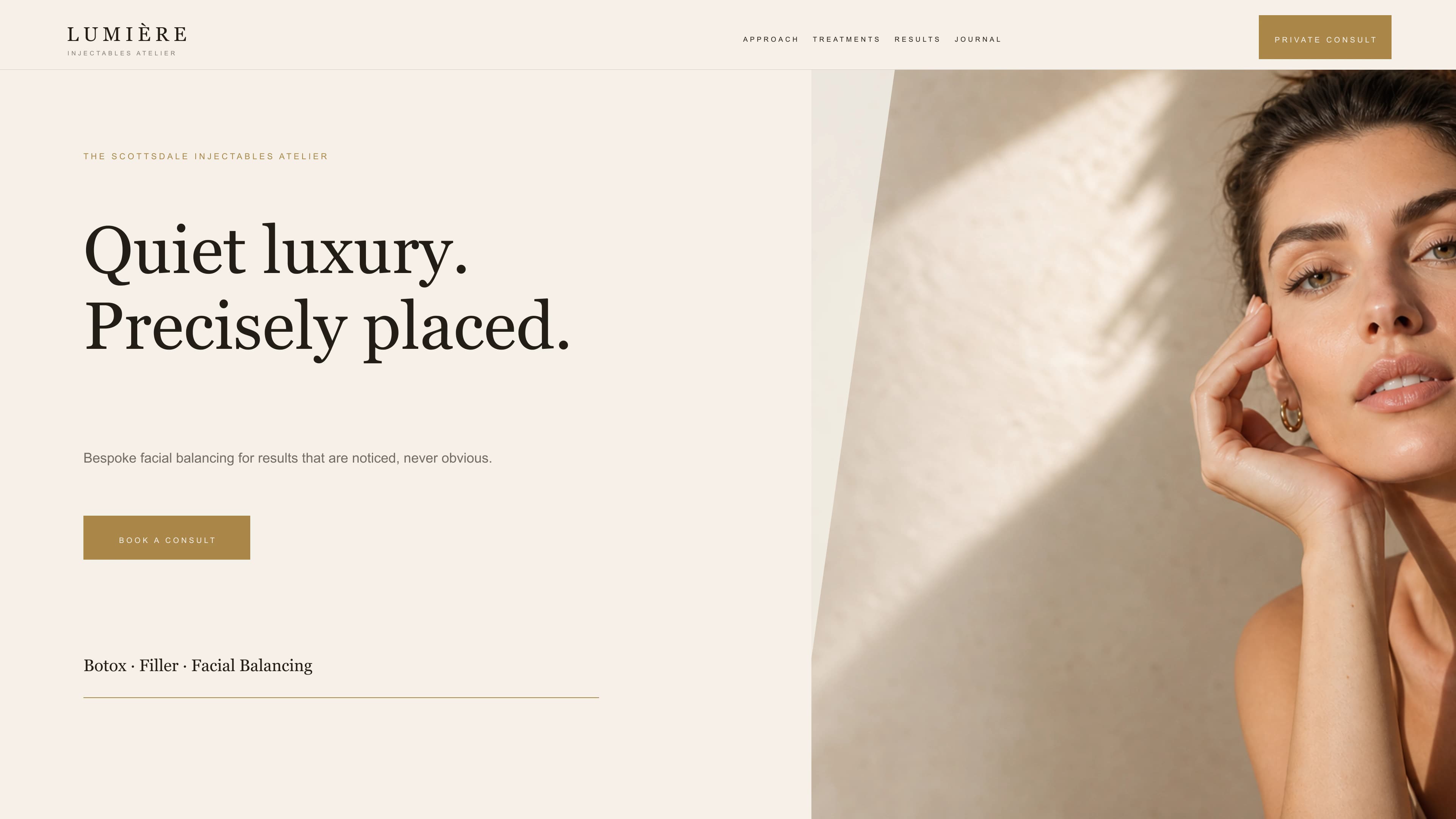 Lumière Aesthetics website